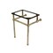 Fauceture VBH242030PN 24-Inch x 20-3/8-Inch x 30-Inch Brass Console Sink Legs, Polished Nickel VBH242030PN - alternate 1